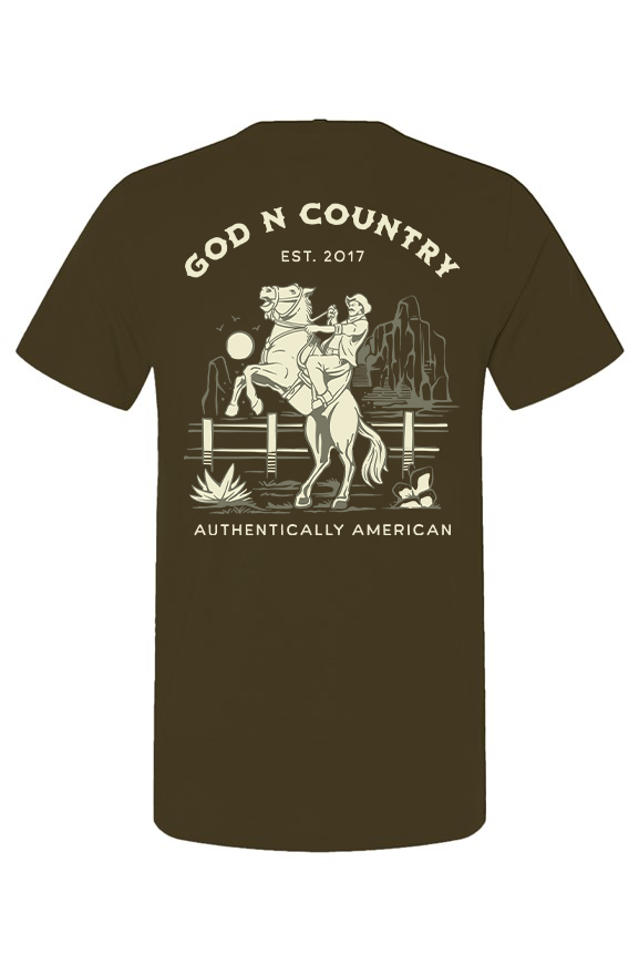 God N Country Cowboy Ranch Men's T-Shirt